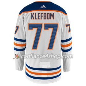 Adidas Maillot de Hockey Edmonton Oilers OSCAR KLEFBOM 77 Blanc Authentic - Homme